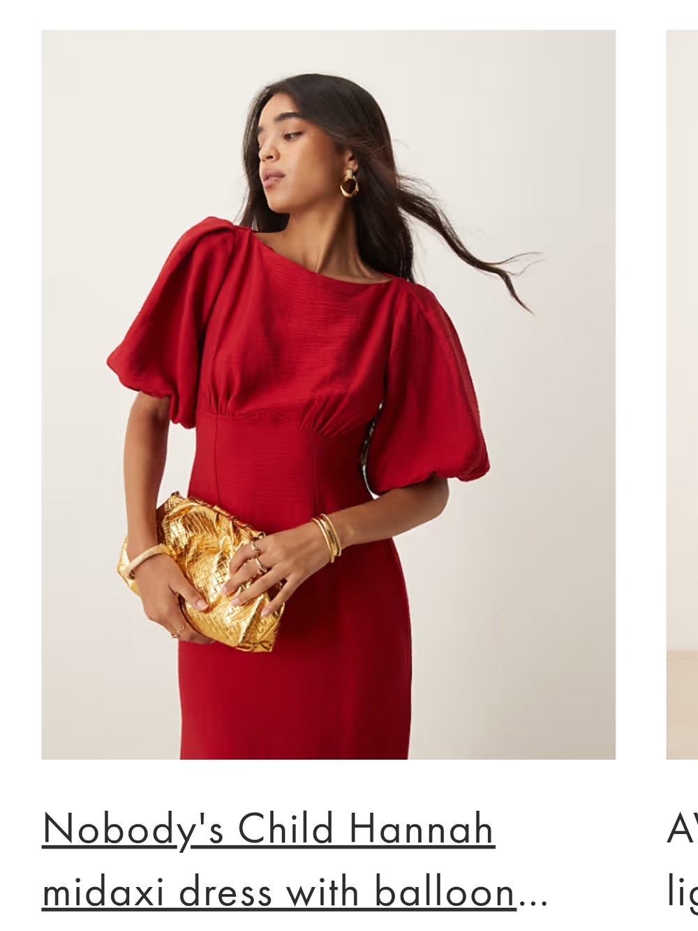 Hannah Midaxi Dress With Balloon Sleeves